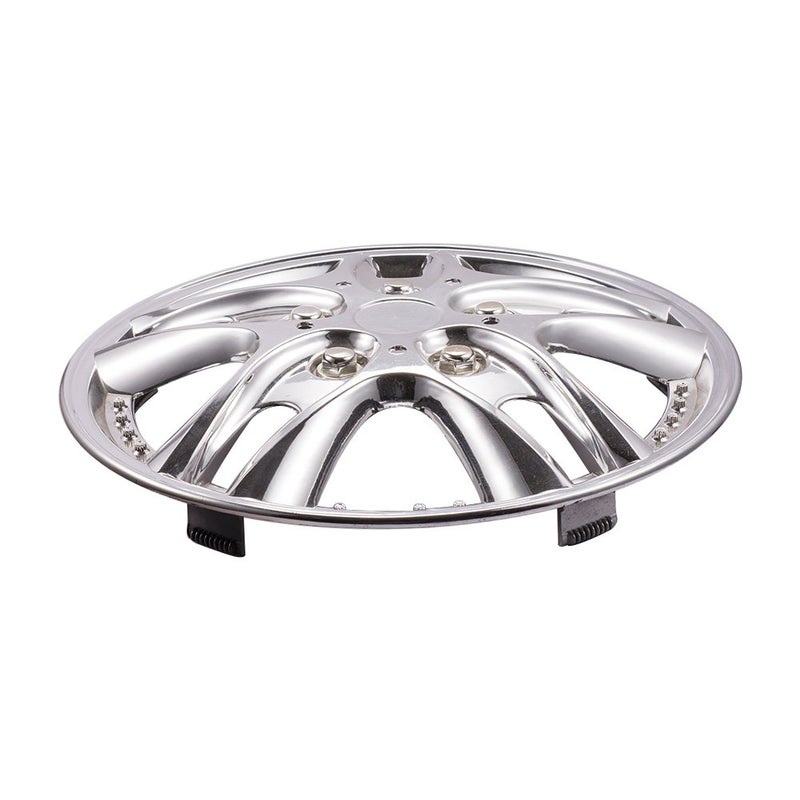 ATMOMO 12 Inch Silver Wheel Cover Kit 12'' Hubcap Wheel Cover Electrosilvering Pack of 4 - Image 3